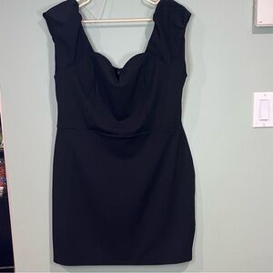 Lily Rose Elegant Black Midi Dress